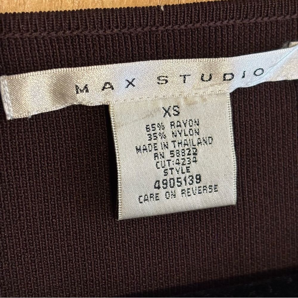 Max Studio Button Up 1/4 Sleeve Cardigan Sweater Chocolate Brown Size XS - Picture 4 of 4